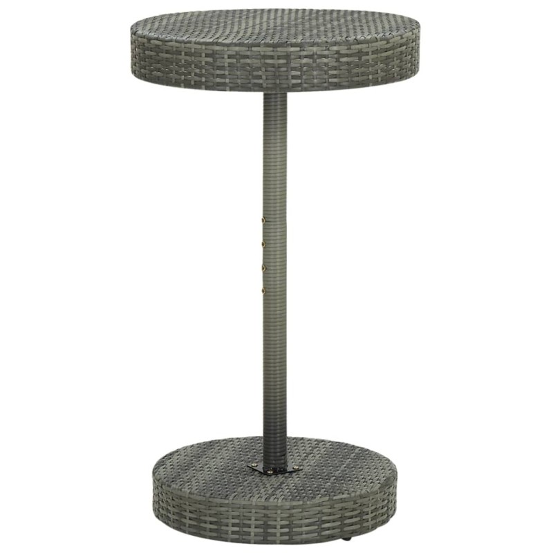 Table de jardin Gris 60,5x106 cm Résine tressée 538701538701