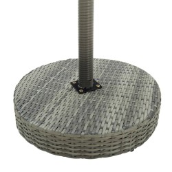 Table de jardin Gris 60,5x106 cm Résine tressée 538701538701