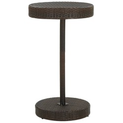 Table de jardin Marron 60,5x106 cm Résine tressée 538703538703