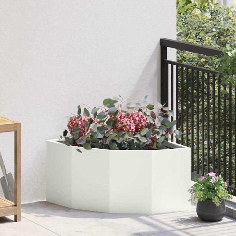 Jardinière d'Angle Blanc 60 x 60 x 35 cm Acier 538705538705