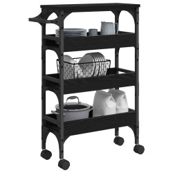 Chariot de cuisine Chêne noir 53 x 20 x 76 cm Bois d'ingénierie 538706538706