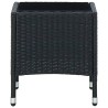 Table de jardin Noir 40x40x45 cm Résine tressée 538707538707