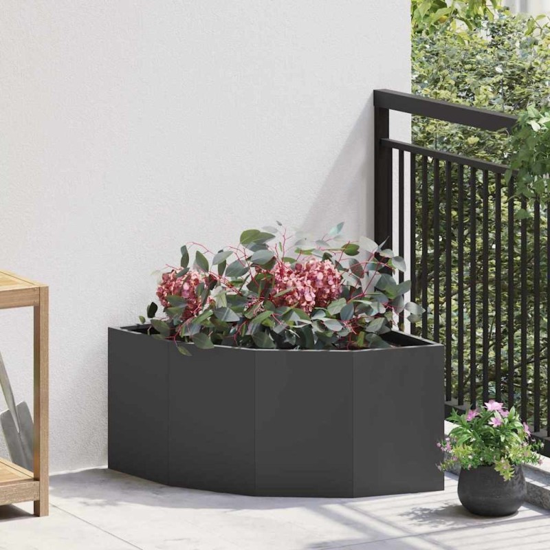 Jardinière d'Angle Noir 60 x 60 x 35 cm Acier 538711538711