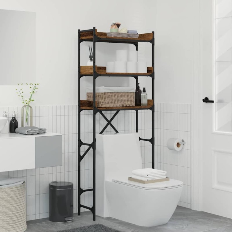 Étagère pour machine à laver Bois ancien 67 x 25 x 163 cm 538715538715