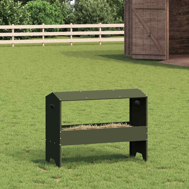 Trough d'alimentation pour le bétail Vert olive 79 x 35 x 62 cm 538716538716