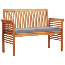 Banc de jardin 2 places avec coussin 120cm Bois d'acacia massif 538718538718