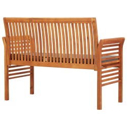 Banc de jardin 2 places avec coussin 120cm Bois d'acacia massif 538718538718