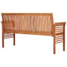 Banc de jardin 3 places avec coussin 150cm Bois d'acacia massif 538720538720