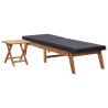Chaise longue avec table Résine tressée et bois d'acacia massif 538721538721
