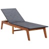 Chaise longue avec table Résine tressée et bois d'acacia massif 538721538721