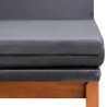 Chaise longue avec table Résine tressée et bois d'acacia massif 538721538721