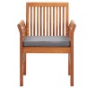 Chaises à manger de jardin et coussins lot de 2 acacia massif 538727538727