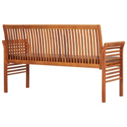 Banc de jardin 3 places avec coussin 150cm Bois d'acacia massif 538728538728