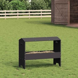Trough d'alimentation pour le bétail Noir 79 x 35 x 62 cm 538729538729
