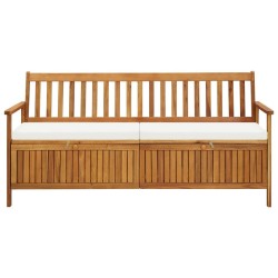 Banc de rangement avec coussin 170 cm Bois d'acacia solide 538730538730