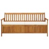 Banc de rangement avec coussin 170 cm Bois d'acacia solide 538730538730