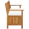 Banc de rangement avec coussin 170 cm Bois d'acacia solide 538730538730