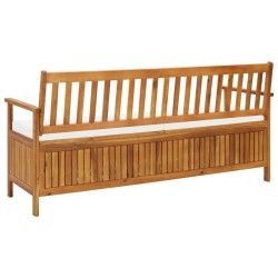 Banc de rangement avec coussin 170 cm Bois d'acacia solide 538730538730
