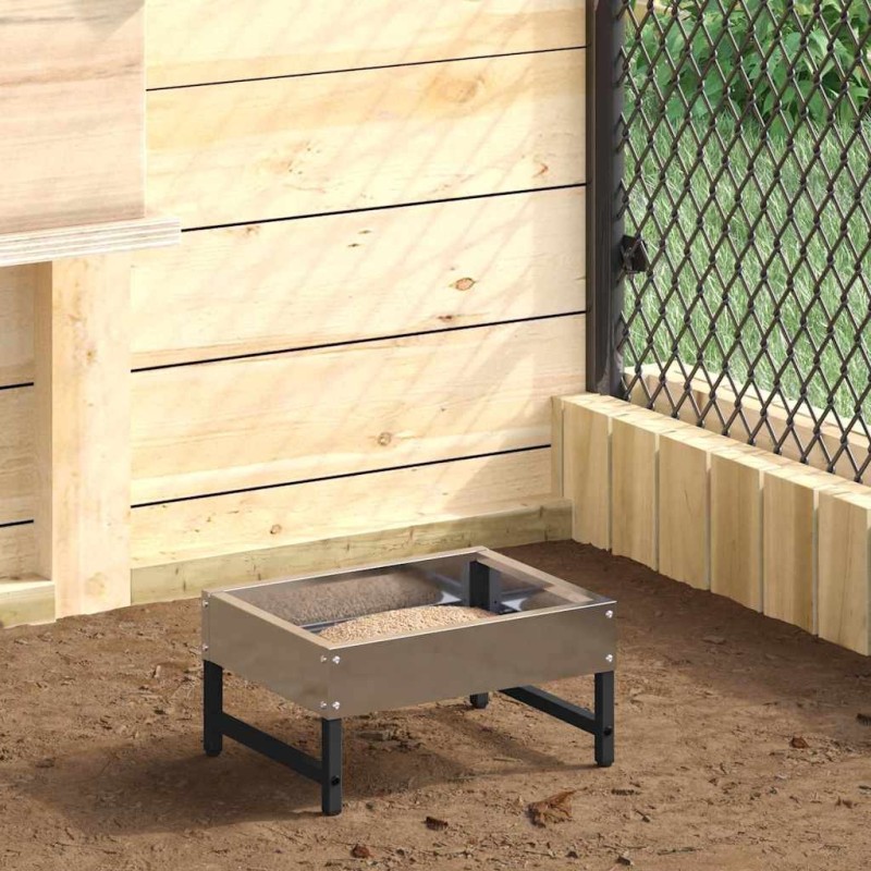 Nourrisseur pour oiseaux Argent 80 x 28 x 13.5 cm 538731538731