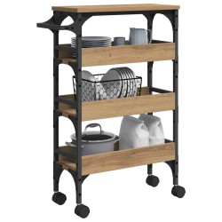 Chariot de cuisine Chêne artisanal 53 x 20 x 76 cm 538734538734