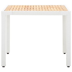 Salon de jardin 5 pcs résine tressée blanc 538737538737
