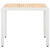 Salon de jardin 5 pcs résine tressée blanc 538737538737