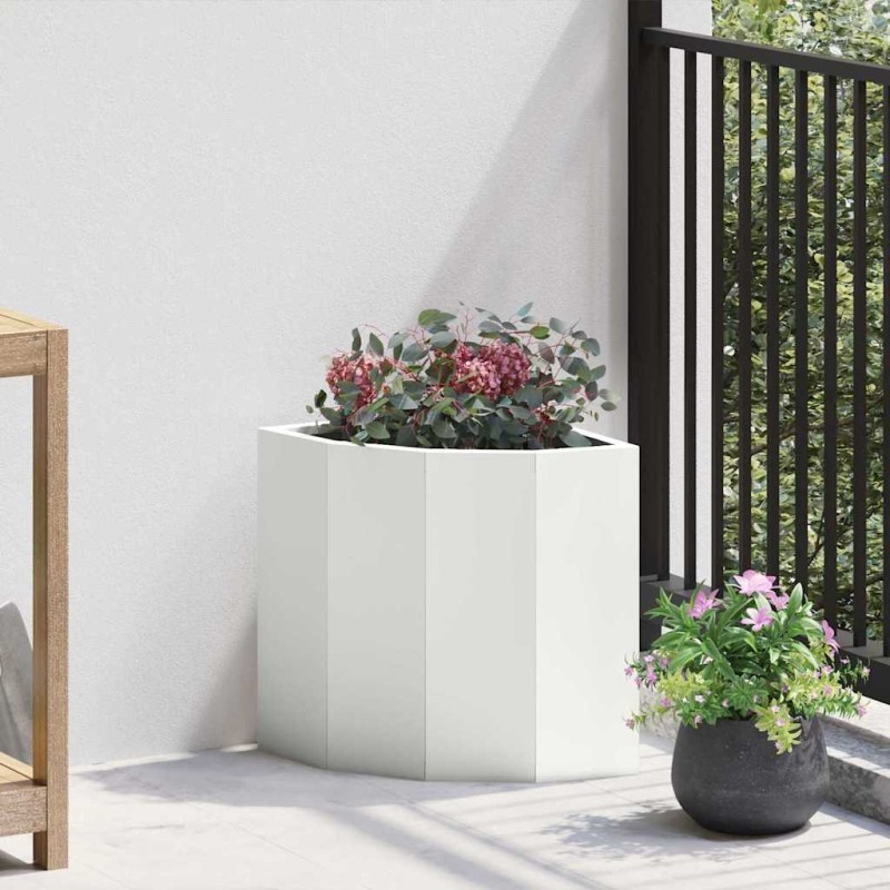 Jardinière d'Angle Blanc 30 x 30 x 35 cm Acier 538743538743