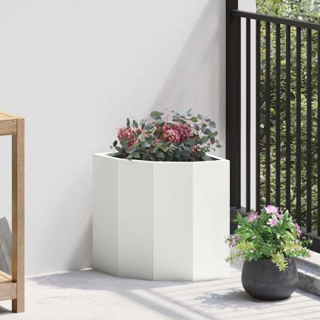 Jardinière d'Angle Blanc 30 x 30 x 35 cm Acier 538743538743