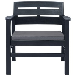Salon de jardin 3 pcs Plastique Anthracite 538745538745