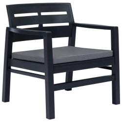 Salon de jardin 3 pcs Plastique Anthracite 538745538745