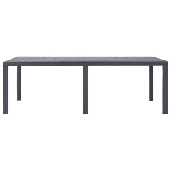 Table de jardin Marron 220x90x72 cm Plastique Aspect de rotin 538746538746