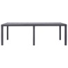 Table de jardin Marron 220x90x72 cm Plastique Aspect de rotin 538746538746