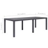 Table de jardin Marron 220x90x72 cm Plastique Aspect de rotin 538746538746