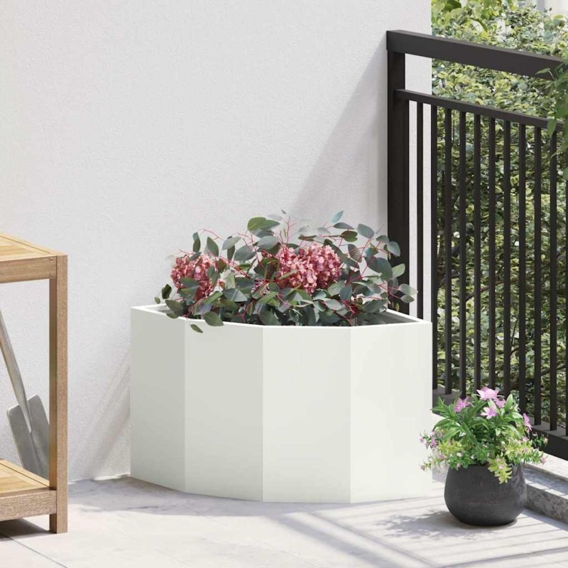 Jardinière d'Angle Blanc 45 x 45 x 35 cm Acier 538747538747