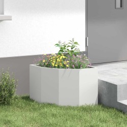 Jardinière d'Angle Blanc 45 x 45 x 35 cm Acier 538747538747