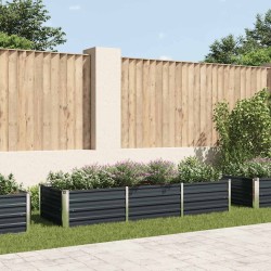 Lit surélevé de jardin Anthracite 240x80x45 cm Acier galvanisé 538754538754