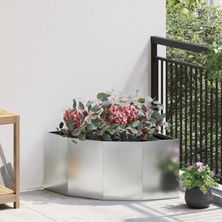 Jardinière d'Angle Argent 60 x 60 x 35 cm Acier galvanisé 538755538755