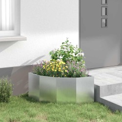Jardinière d'Angle Argent 60 x 60 x 35 cm Acier galvanisé 538755538755