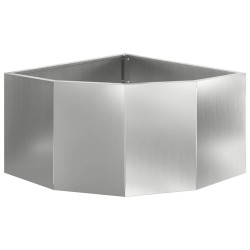 Jardinière d'Angle Argent 60 x 60 x 35 cm Acier galvanisé 538755538755