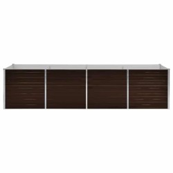 Lit surélevé de jardin Marron 320x80x77 cm Acier galvanisé 538757538757