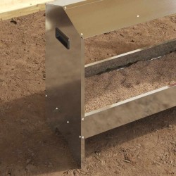 Bac de nourrissage pour poules Argent 81 x 32 x 53,5 cm 538759538759