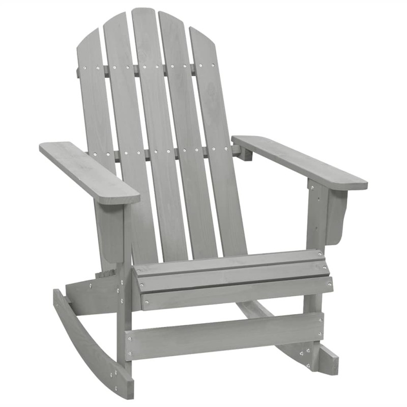 Chaise à bascule de jardin Bois Gris 538761538761