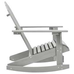 Chaise à bascule de jardin Bois Gris 538761538761