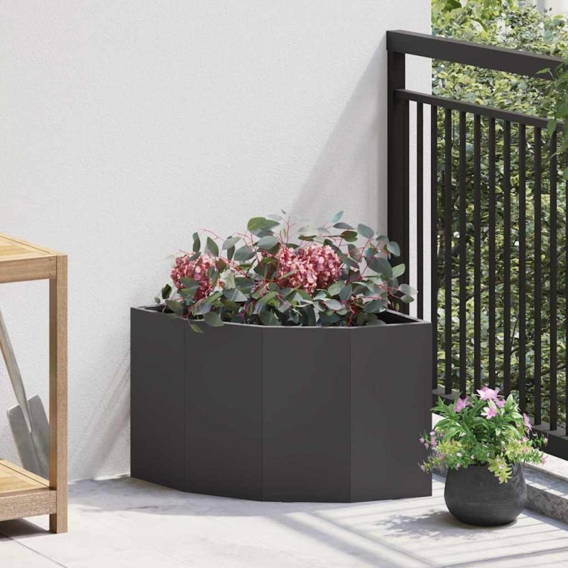 Jardinière d'Angle Noir 45 x 45 x 35 cm Acier 538762538762