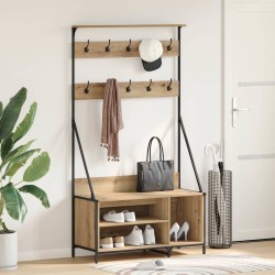 Porte-vêtements avec étagère Chêne artisanal 100 x 41 x 184 cm 538765538765