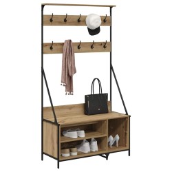 Porte-vêtements avec étagère Chêne artisanal 100 x 41 x 184 cm 538765538765