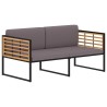 Banc de jardin avec coussins 136 cm Bois d'acacia Gris foncé 538768538768