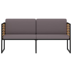 Banc de jardin avec coussins 136 cm Bois d'acacia Gris foncé 538768538768