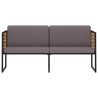 Banc de jardin avec coussins 136 cm Bois d'acacia Gris foncé 538768538768