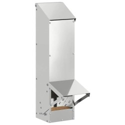 Mangeoire pour poules Argent 13 x 12 x 51 cm Acier galvanisé 538771538771